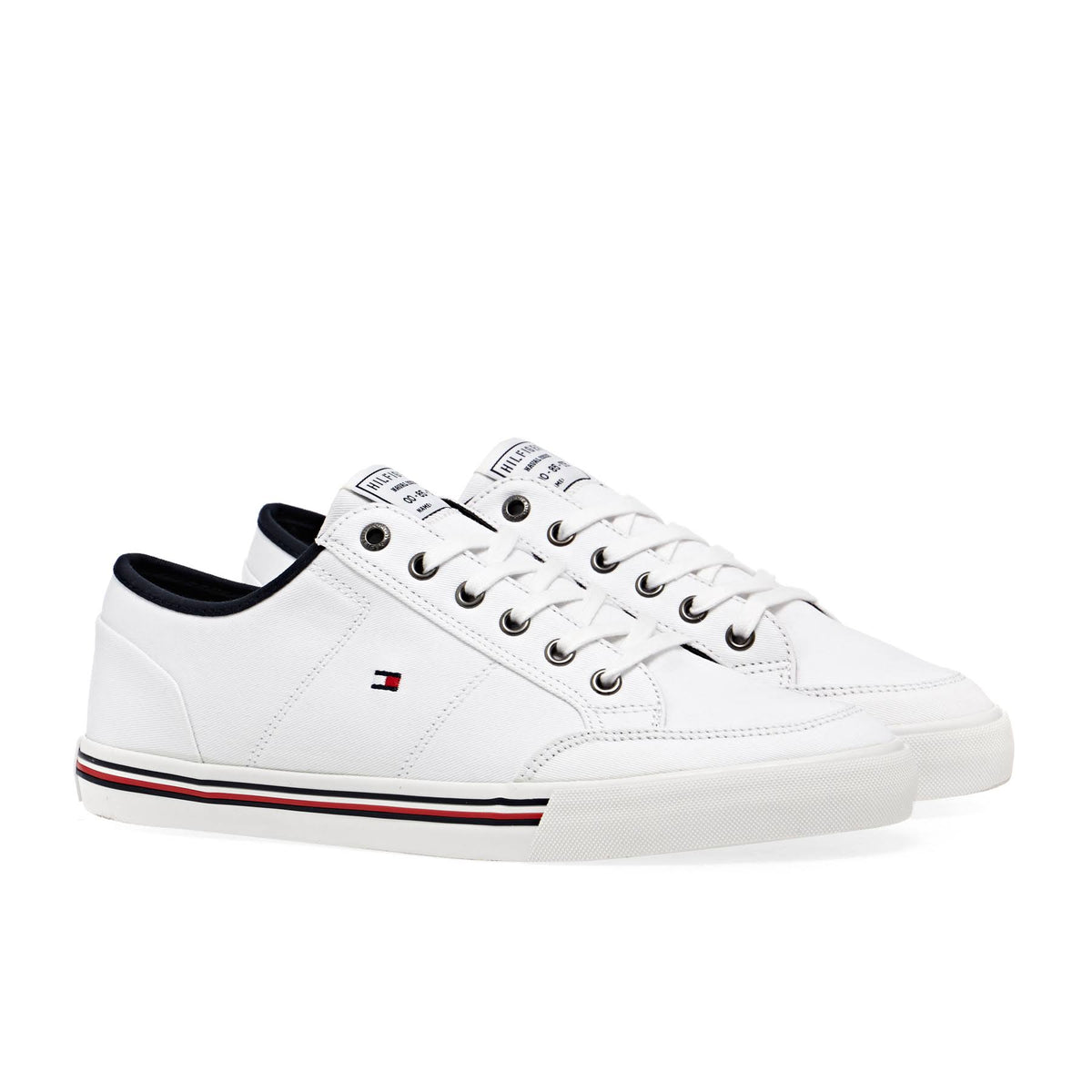 White Canvas Trainers V475