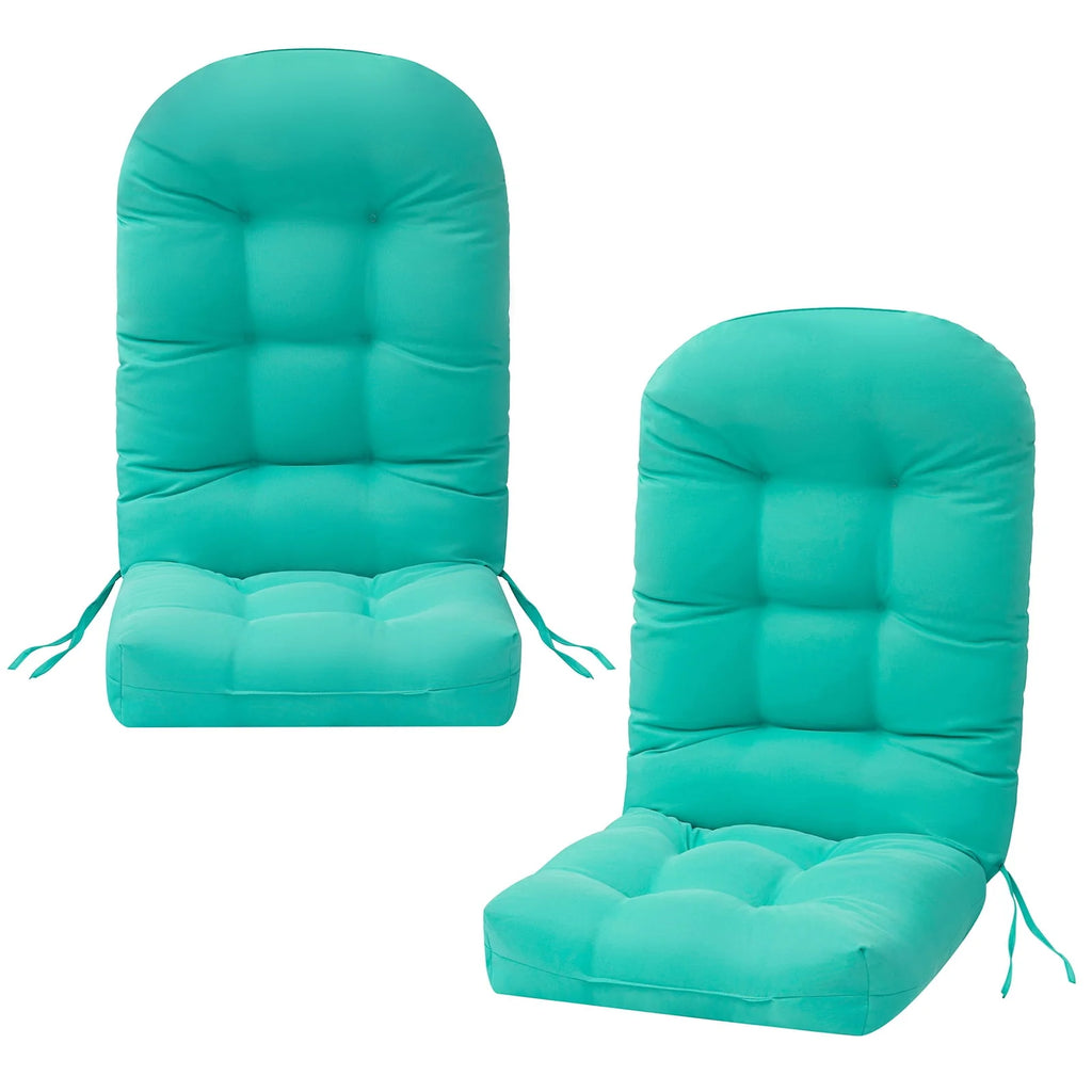 2pc 44x19.6x4 inch Non Slip Waterproof Outdoor Chair Cushion with Ties X70025