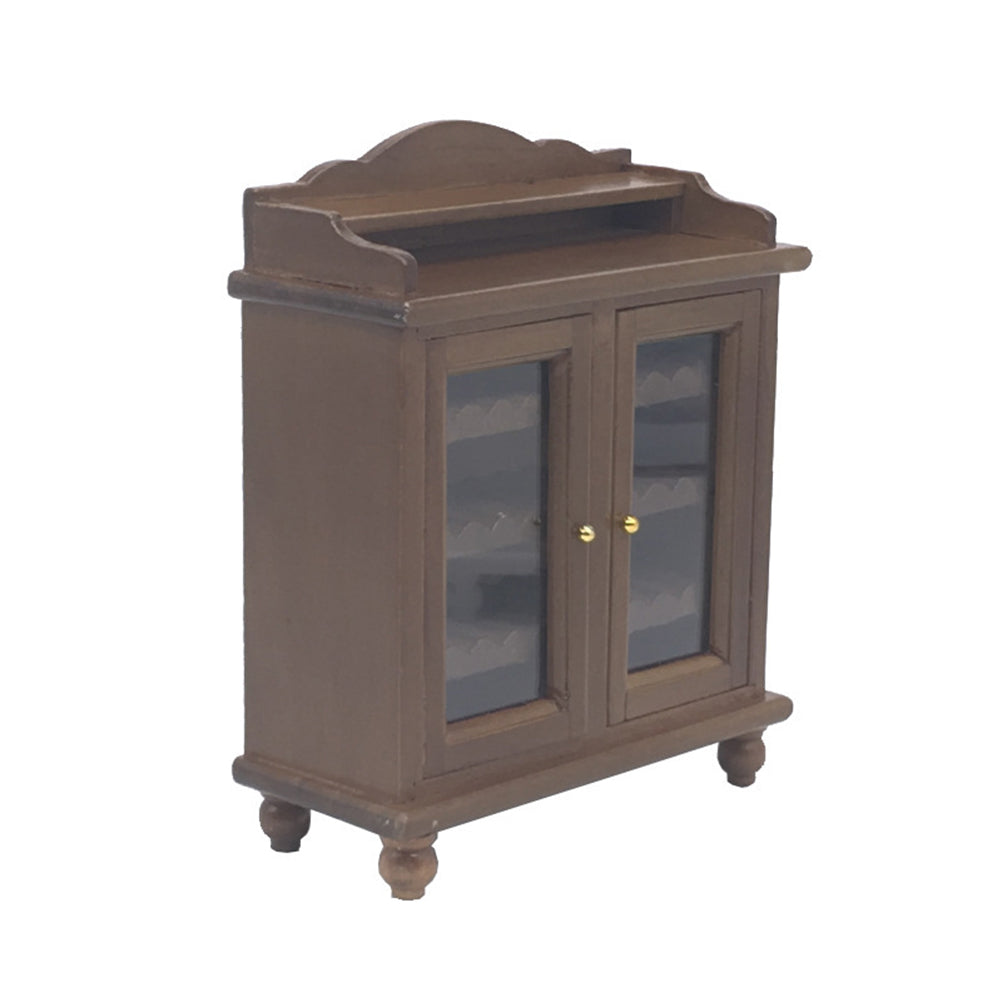 Walnut Color Mini Wooden Wine Cabinet Model B74793