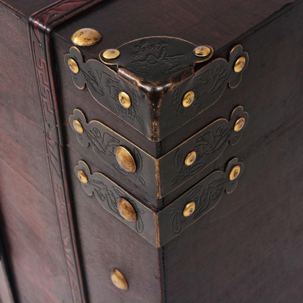Vintage Chipboard Storage Trunk with Metal Latch E88471