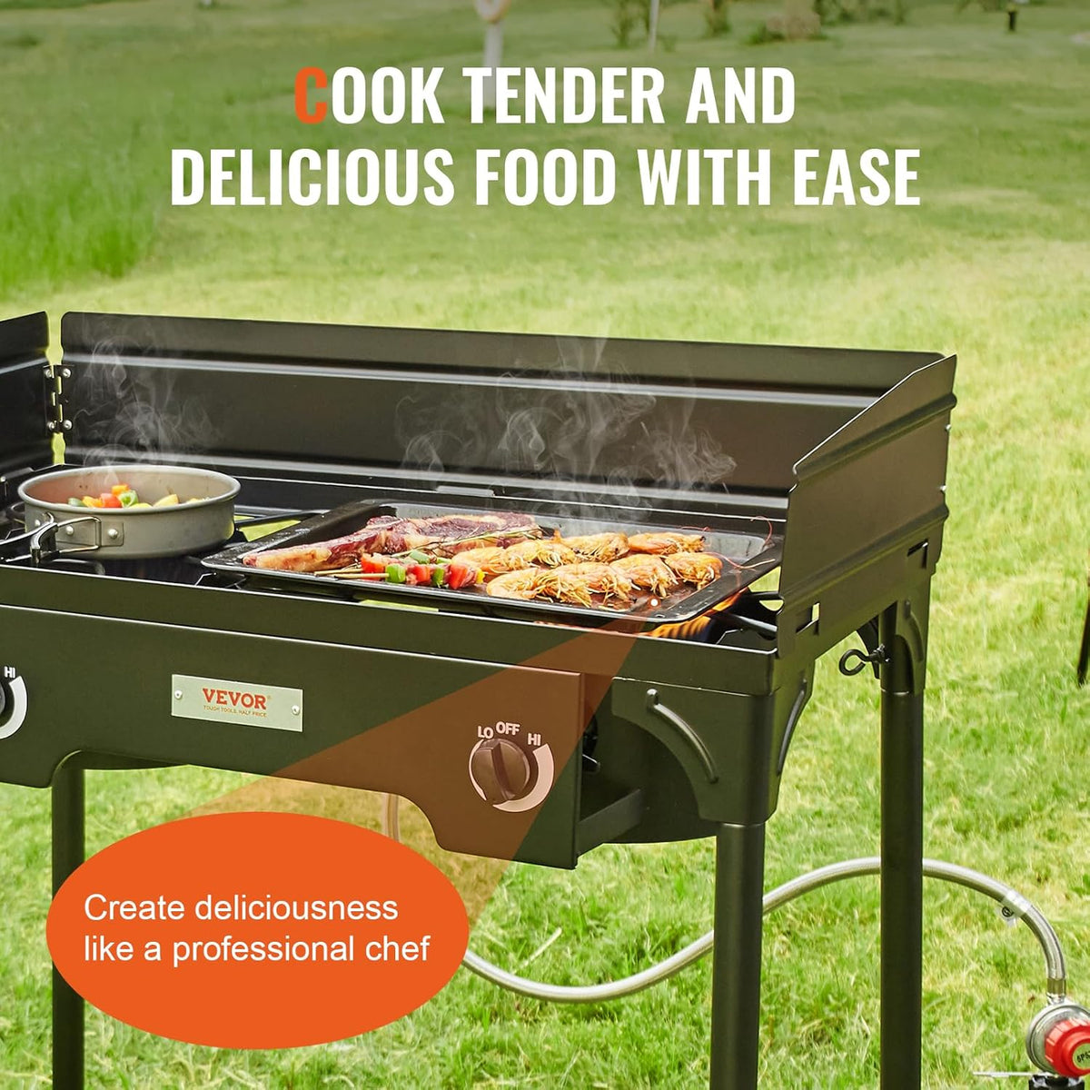 2 Burner Propane Stove with Windscreen X313