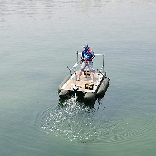 White 12V 55LBS 48inch Electric Bow Mount Trolling Motor with Remote Control Q840