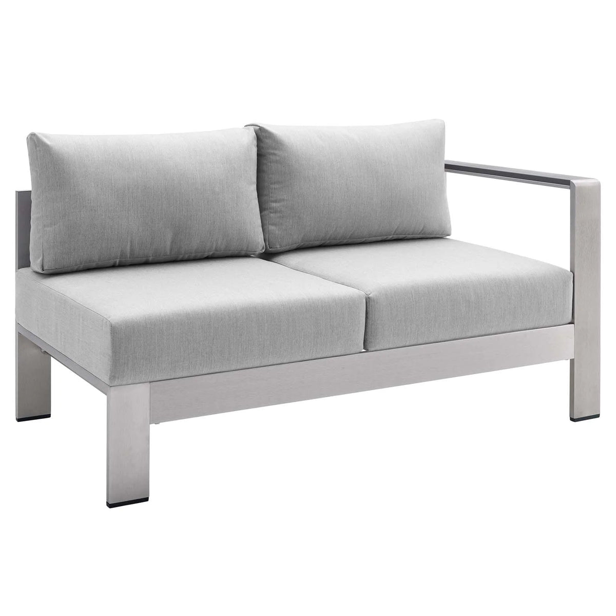 8 Piece Outdoor Patio Sectional Sofa Set in Silver Gray G67454