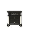 Black Nightstand with USB Port H466