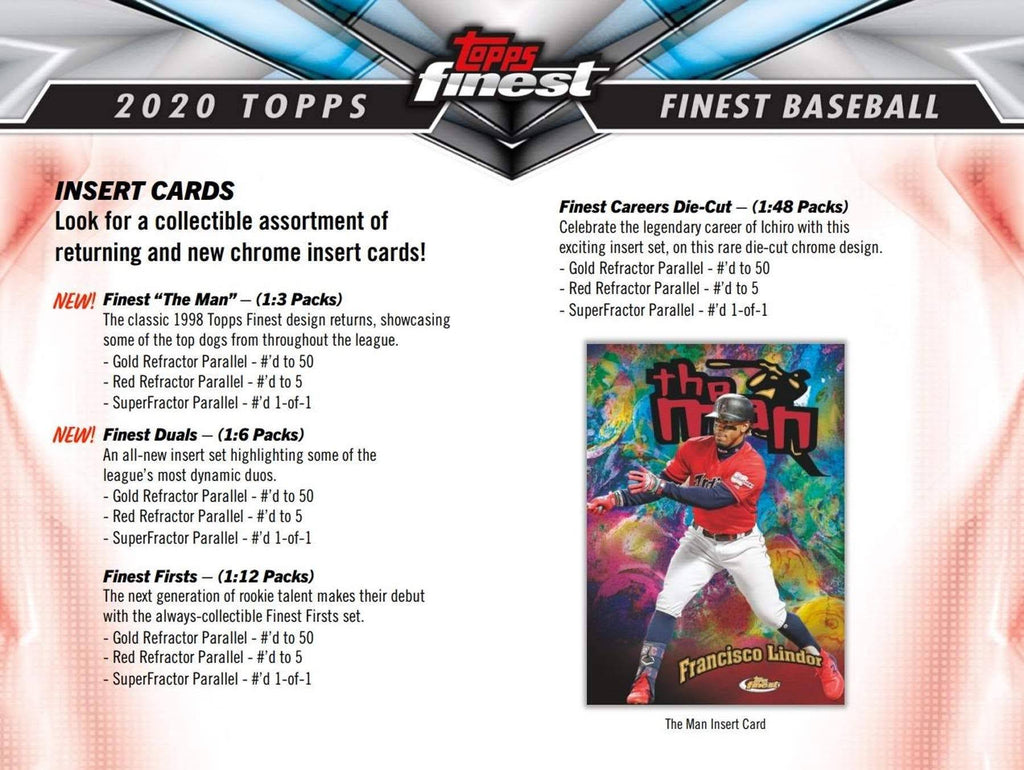 2020 Topps Finest Baseball Hobby Box W466
