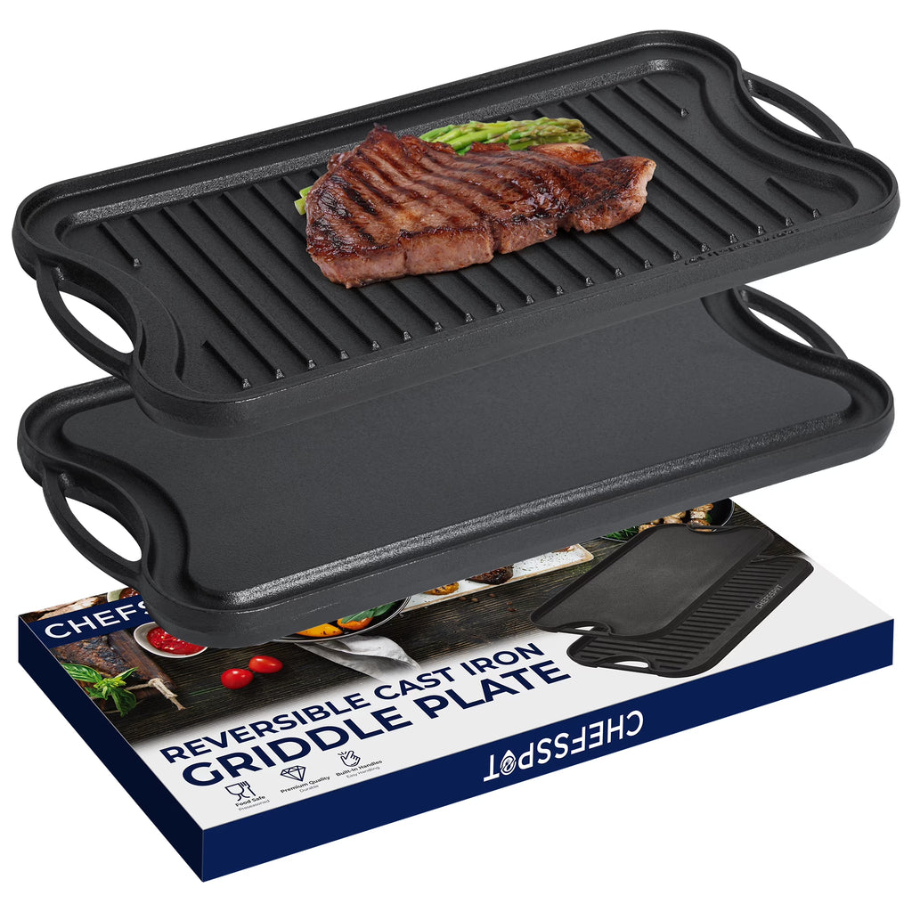 Preseasoned Cast Iron Reversible Griddle Plate Pan B799