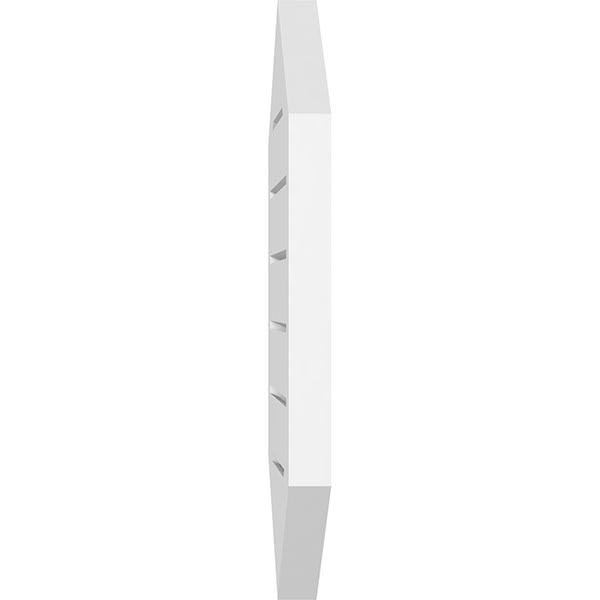 22x22W x 14x22H Vertical Peaked Surface Mount PVC Gable Vent 4/12 Pitch L706