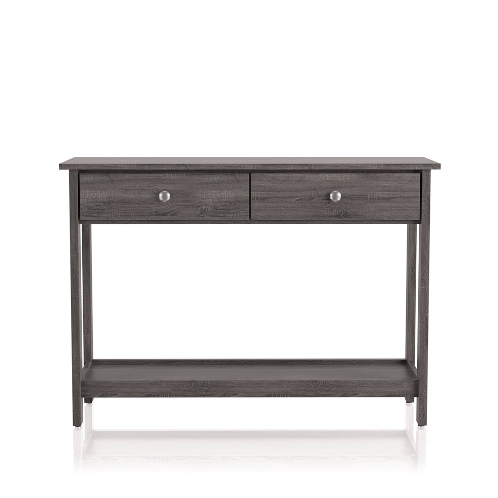 Rustic Grey 2-Drawer Sofa Table L610126