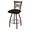 Bronze Swivel Stool with Espresso Seat W735