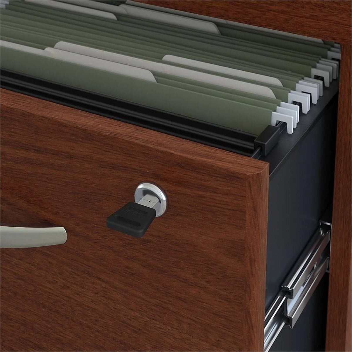 Mahogany Office Desk with Drawers H406