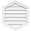 22x22W x 14x22H Vertical Peaked Surface Mount PVC Gable Vent 4/12 Pitch L706