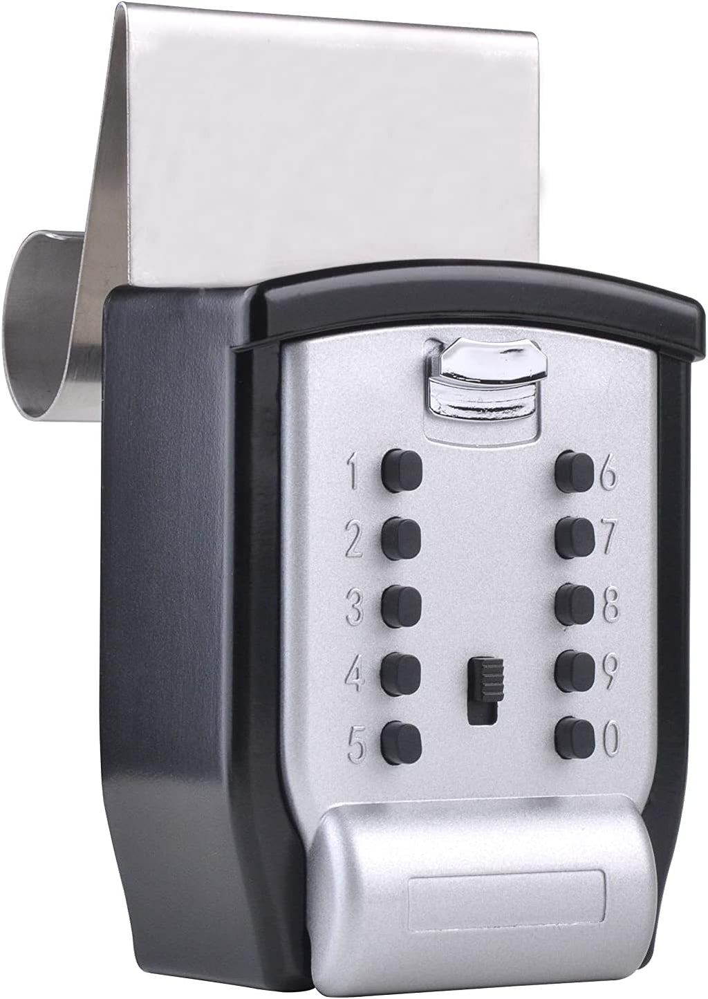 Car Window Lockbox with Protective Rubber Cover, Holds 1-5 Keys Z5125