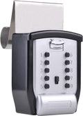Car Window Lockbox with Protective Rubber Cover, Holds 1-5 Keys Z5125