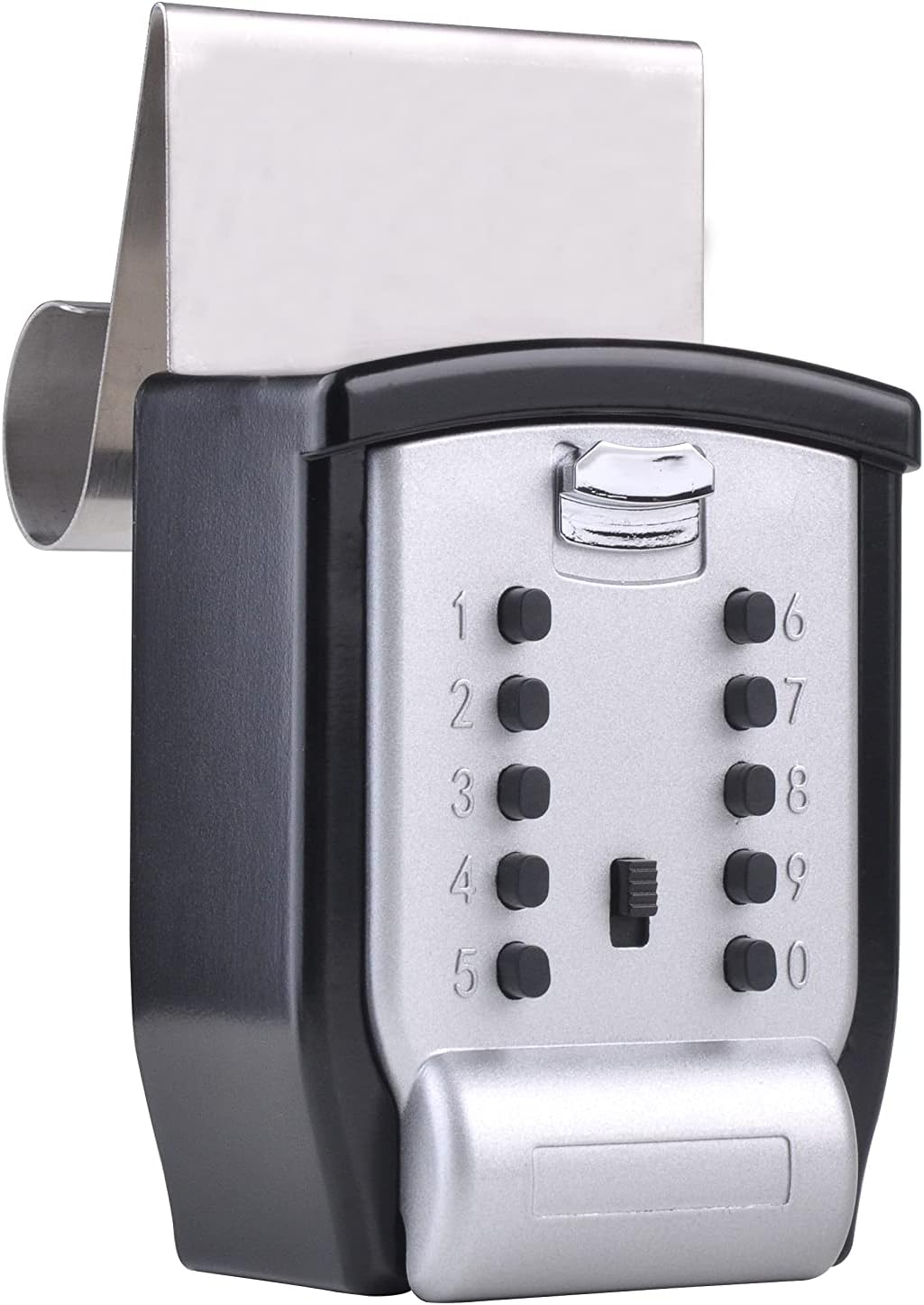 Car Window Lockbox with Protective Rubber Cover, Holds 1-5 Keys Z5125