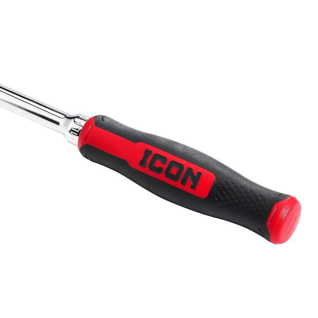 1/4 in. Drive 9 in. Long Locking Flex Ratchet with Comfort Grip J301419