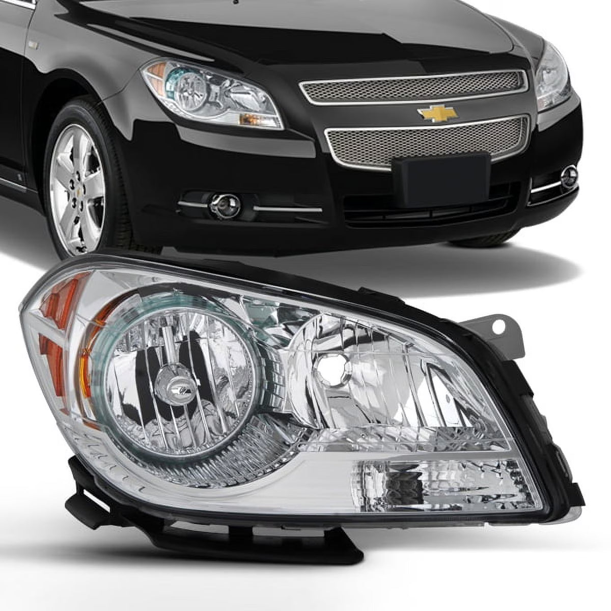 Passenger Right Side Headlight Assembly for Chevy Malibu 2008-2012 Z338