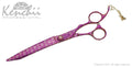 Pink Poodle 8 inch Curved Offset Handle Semi-Convex Scissor V473297