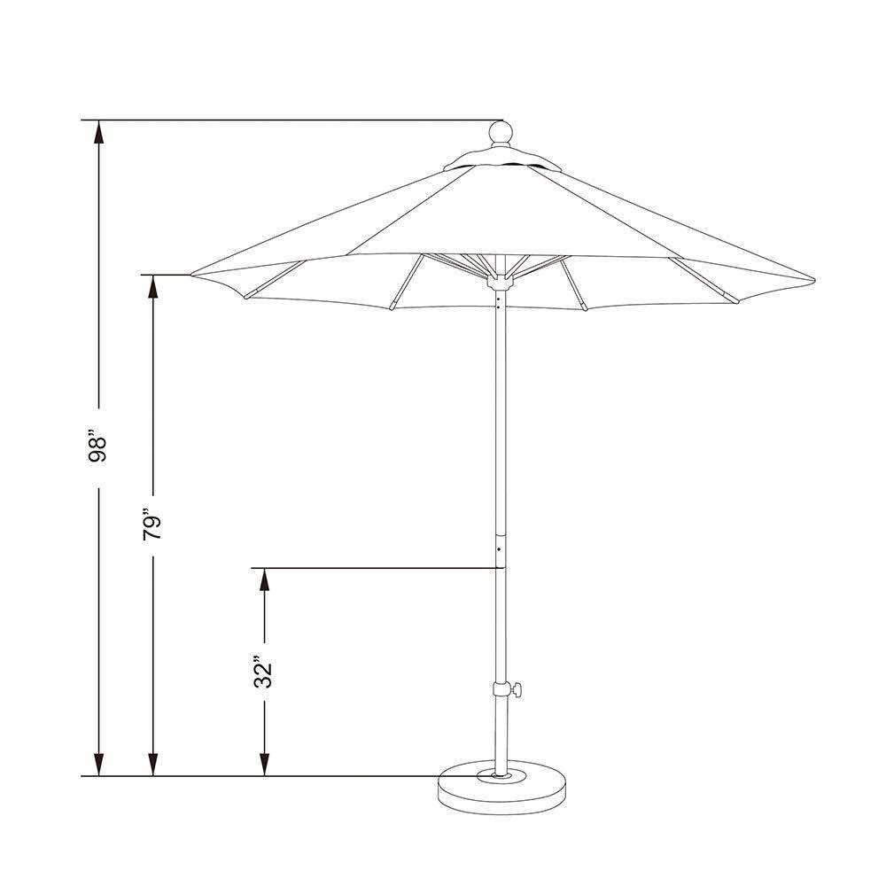 7.5& Market Umbrella with Sunbrella Fabric M41579