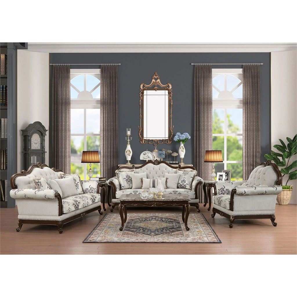 White 2PC Tufted Living Room Set T656