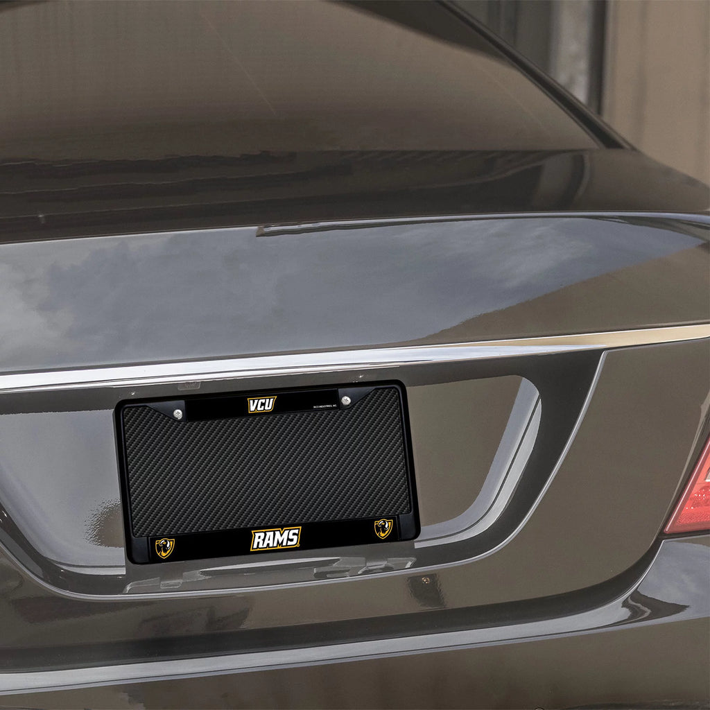 Black Metal License Plate Frame Set of 2 I9443
