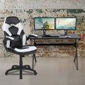 Black Gaming Desk and Racing Chair Set with Cup Holder U918238