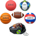 5 Ball Assortment with Ball Pump and Carry Bag I646