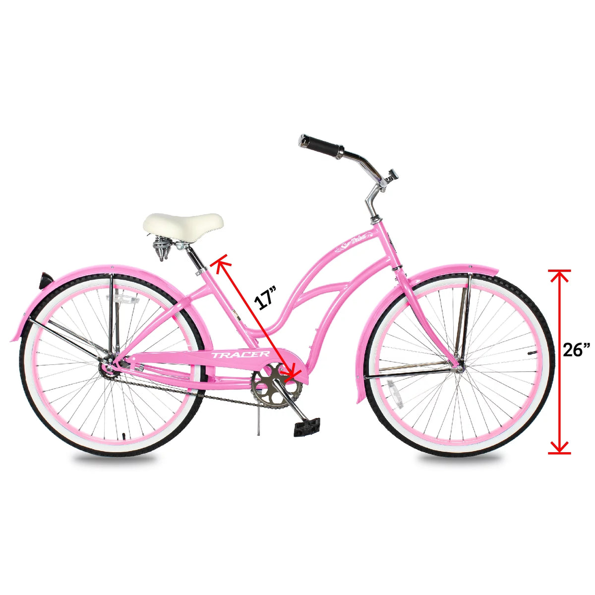 26 Inch Single Speed Beach Cruiser Bike with Fenders E936070