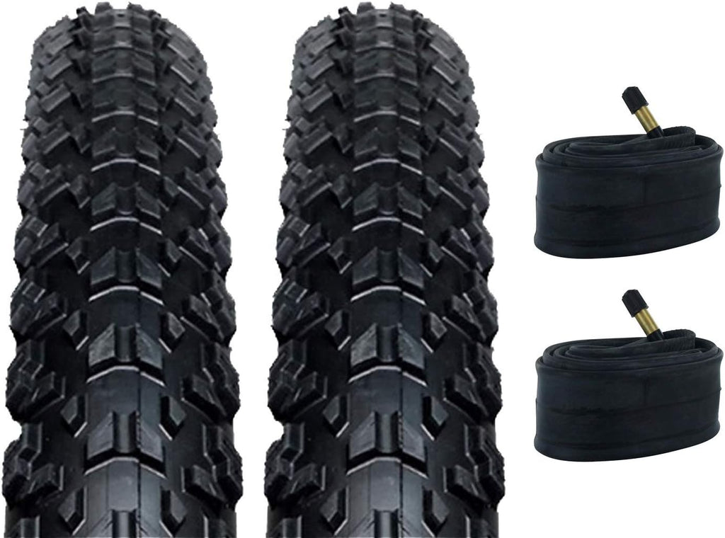 26x2.25 MTB Tires and Tube, Schrader Valve, Pack of 2 I905