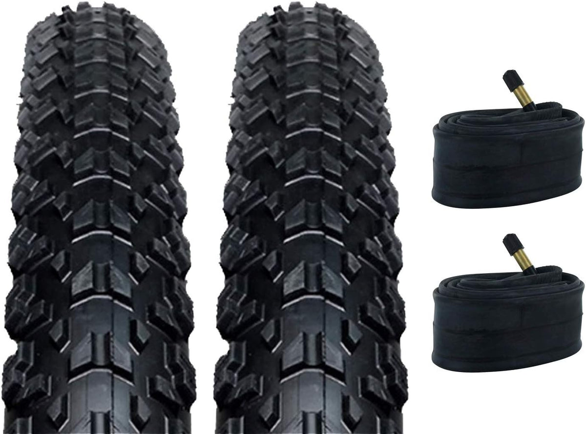 26x2.25 MTB Tires and Tube, Schrader Valve, Pack of 2 I905
