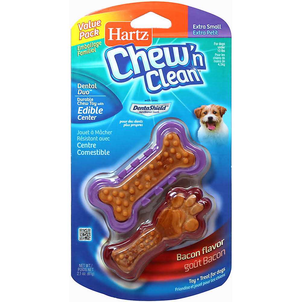 Chew 'n Clean Dental Duo Dog Chew Toy Treat O502