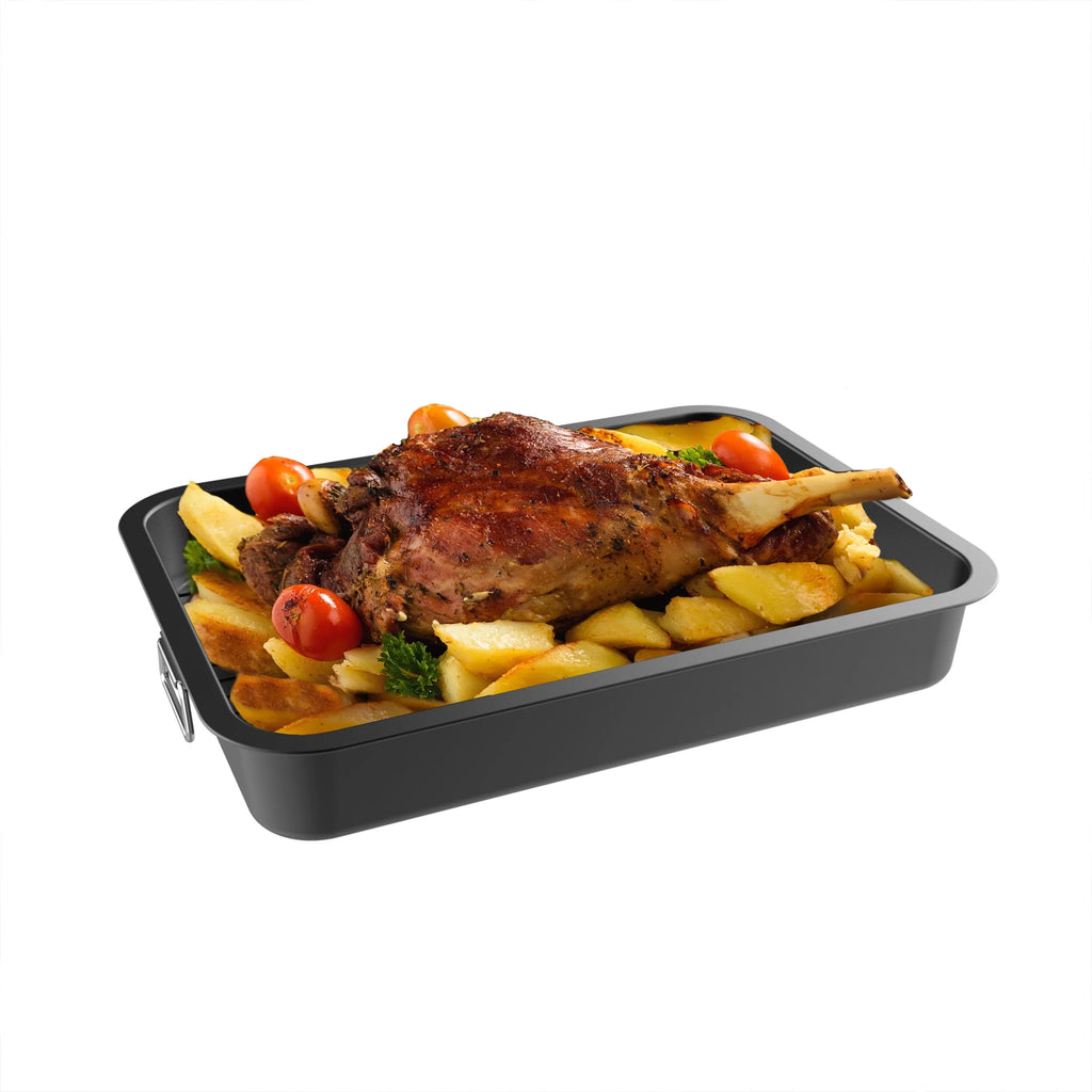 Nonstick Oven Roasting Pan with Flat Rack and Tray A63464