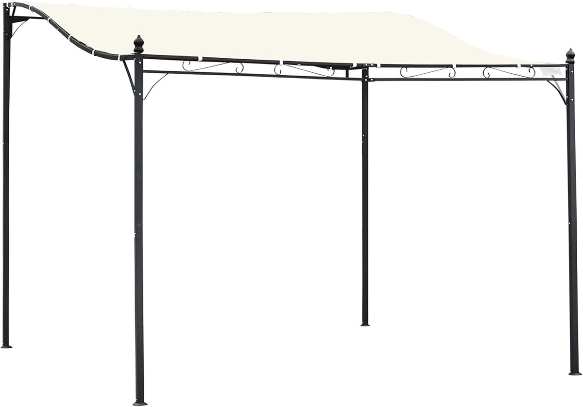 10' x 10' Steel Outdoor Pergola Gazebo Patio Canopy White O42555