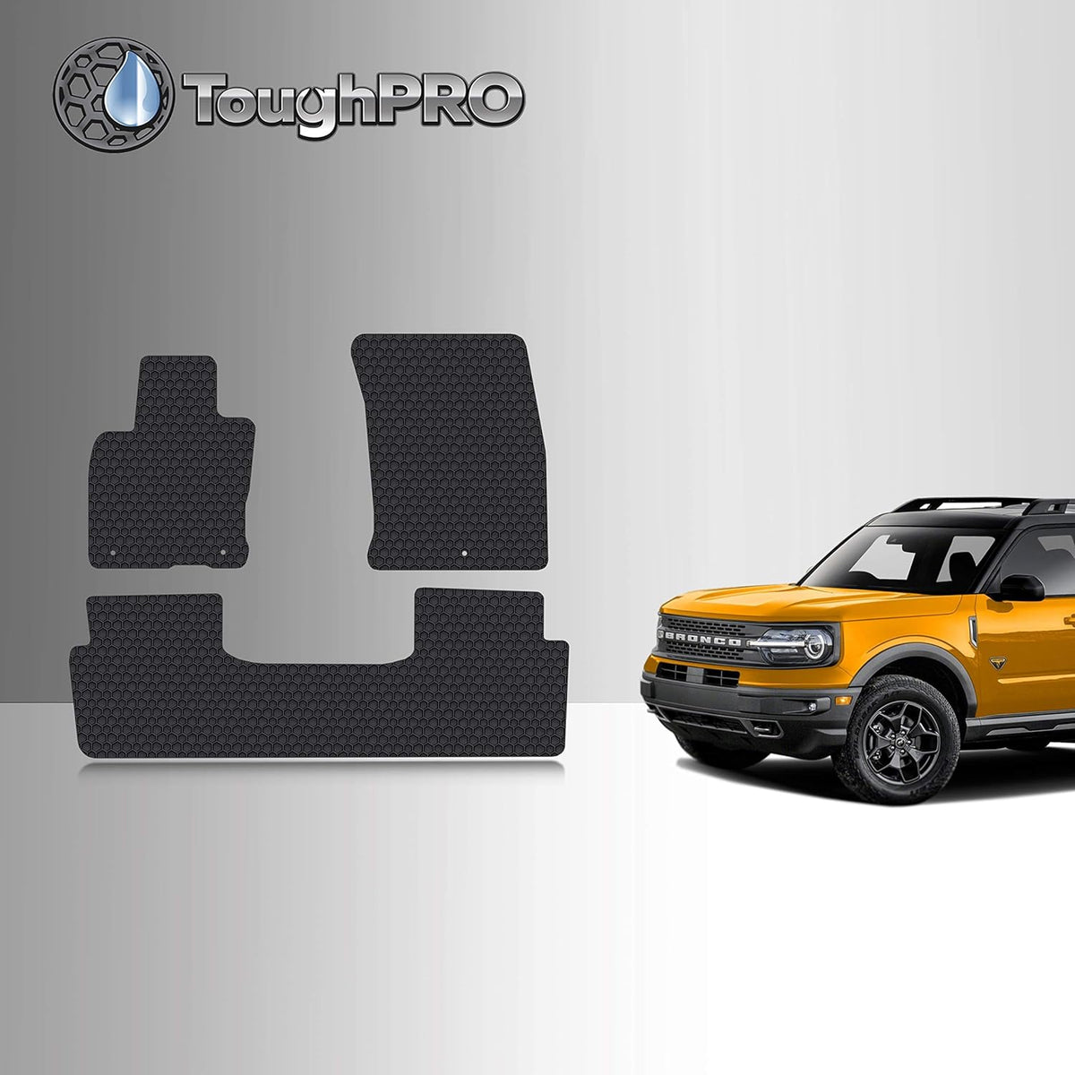 All Weather Heavy Duty Black Rubber Cargo Trunk Mats X441970