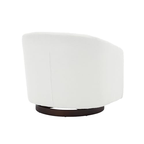 Oversized 360 Swivel Barrel Chair with Wood Base in Brown N646725