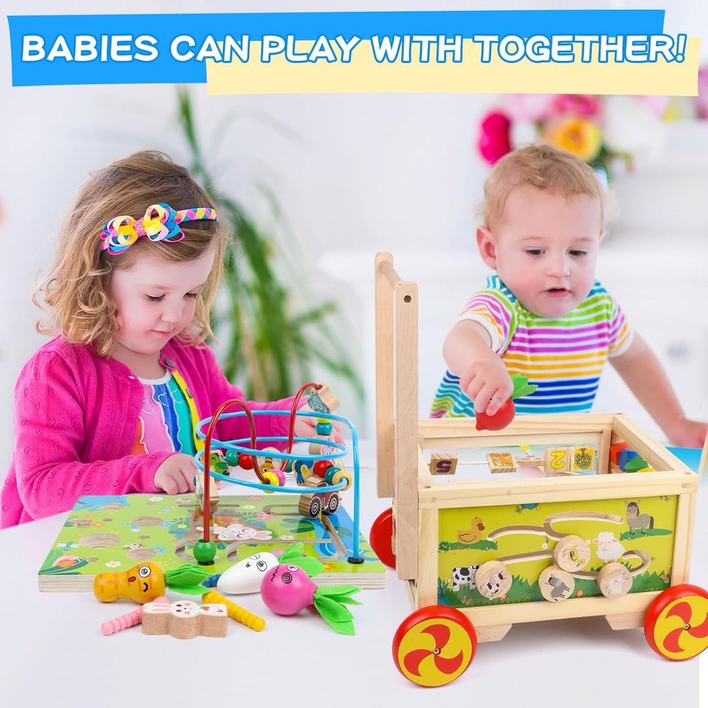 Wooden Activity Cube 7-in-1 Montessori Educational Toy C417