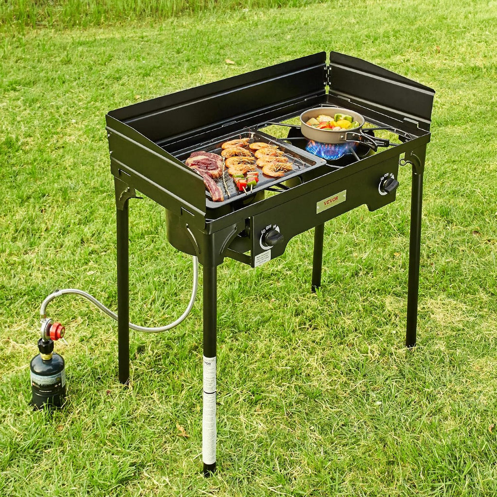 2 Burner Propane Stove with Windscreen X313