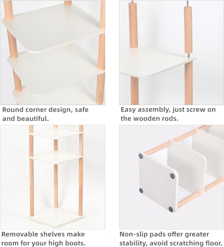 8 Tiers Vertical Shoe Rack with Sturdy Frame A9882