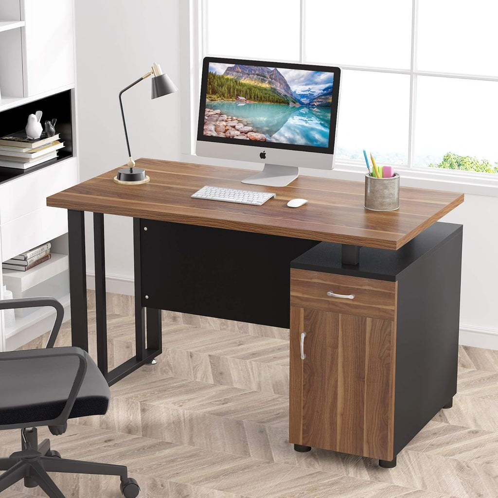 47 inch Computer Desk with Storage Drawer and Cabinet G266572