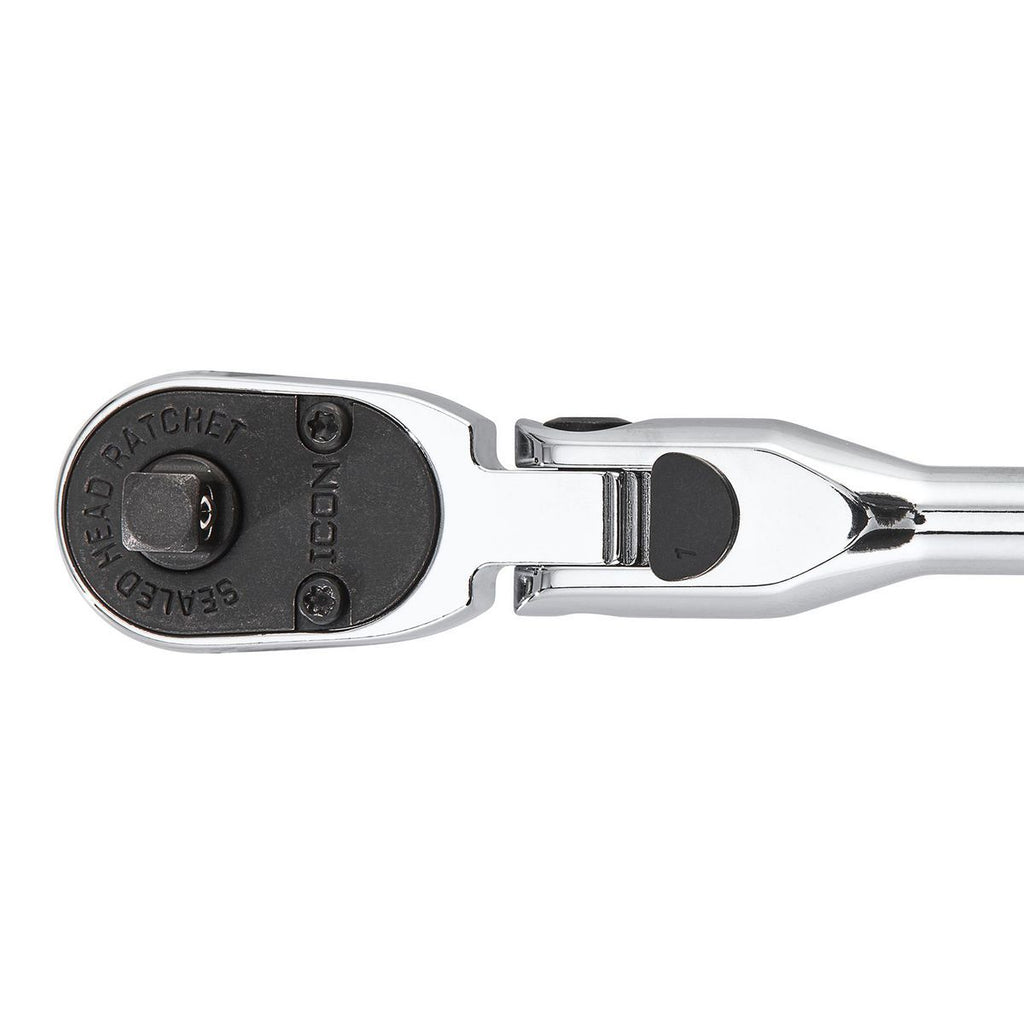 1/4 in. Drive 9 in. Long Locking Flex Ratchet with Comfort Grip J301419