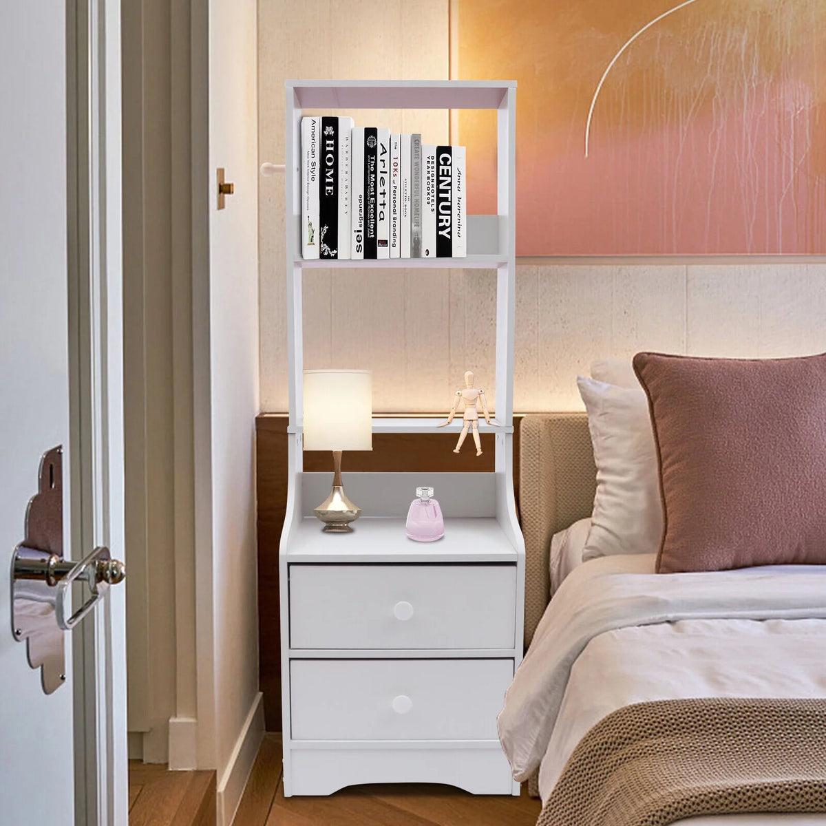 White Nightstand S5910