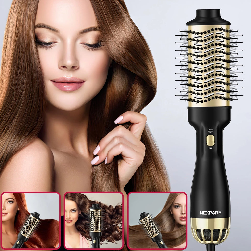 4 in 1 Negative Ion Ceramic Titanium Hot Air Brush T9454