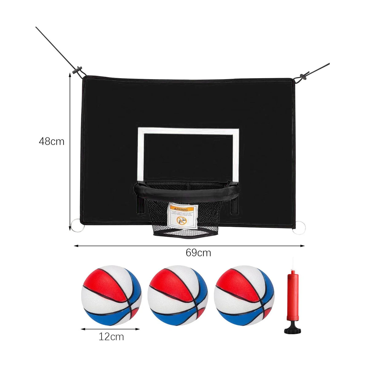 Adjustable Basketball Hoop with Net for Trampoline Z722