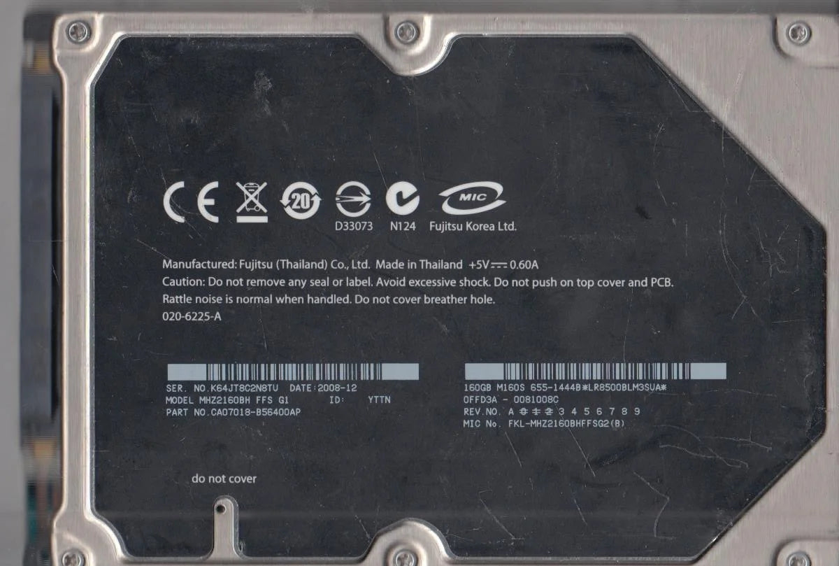 160GB SATA 2.5 Hard Drive A46834
