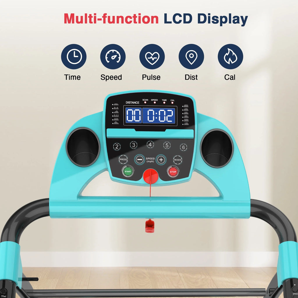 Portable Folding Treadmill Incline Electric Walking Running Machine T3866