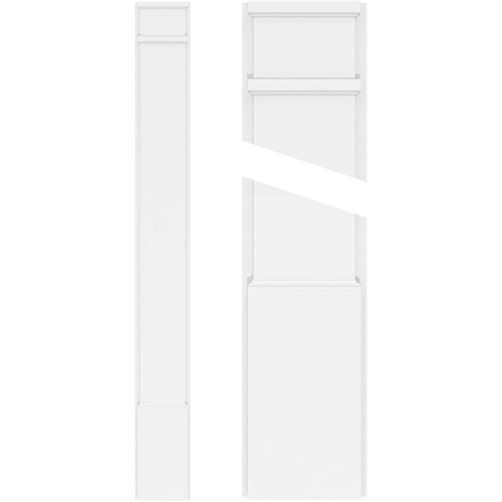 Plain PVC Pilaster with Decorative Capital and Base (Pair) I94465