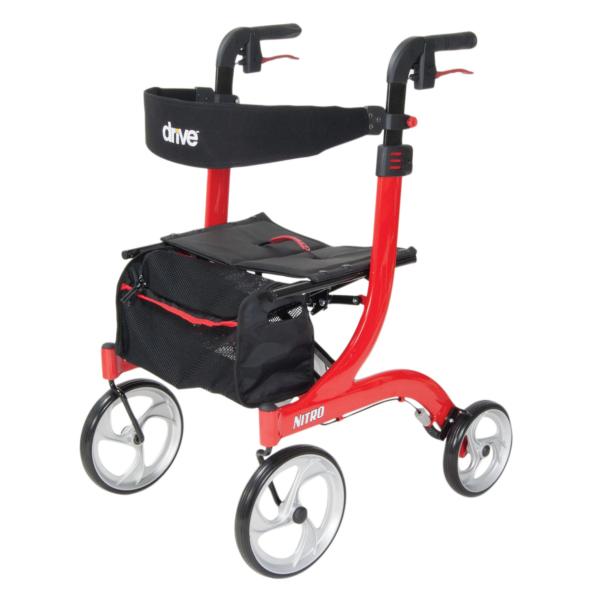 Red Rollator Rolling Walker C284