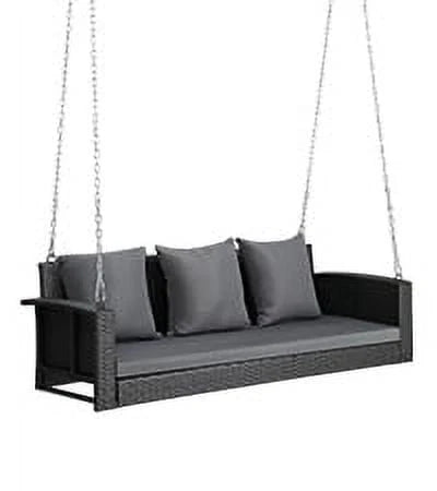 Black Rattan Swing Chair F501086