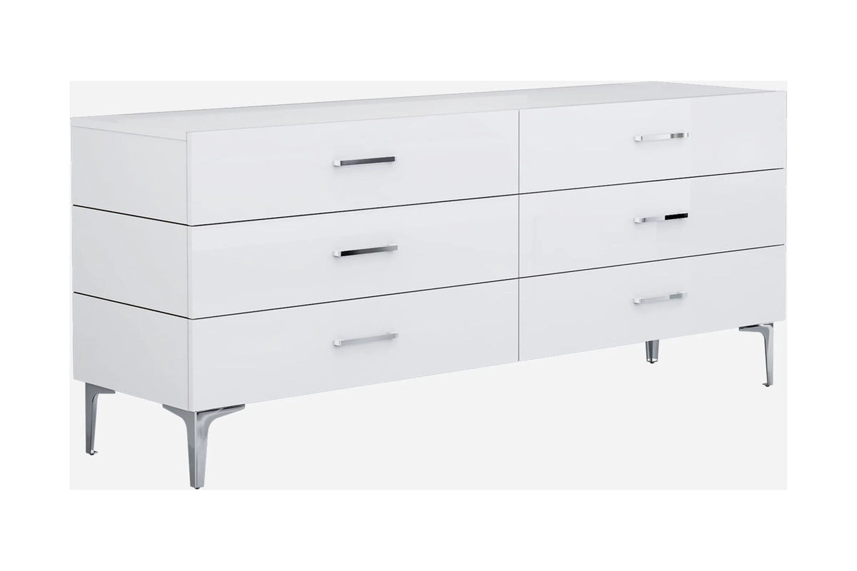White High Gloss Lacquer Dresser L8856
