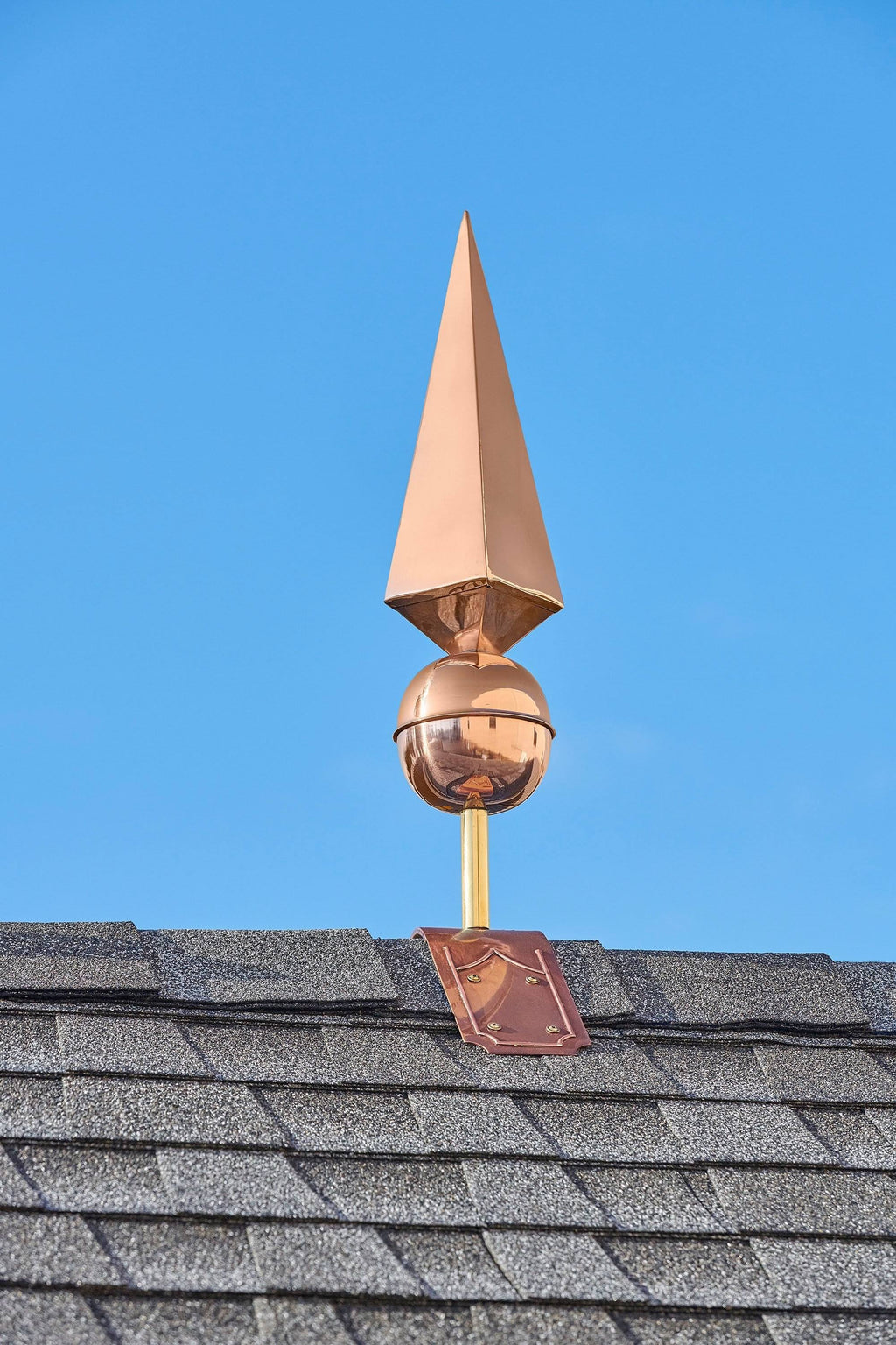 Bronze Finial with Decorative Copper Roof Mount T946767