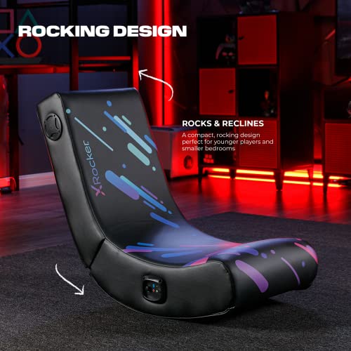 Foldable Video Gaming Floor Rocker Chair with Built-in Audio Speakers P742237